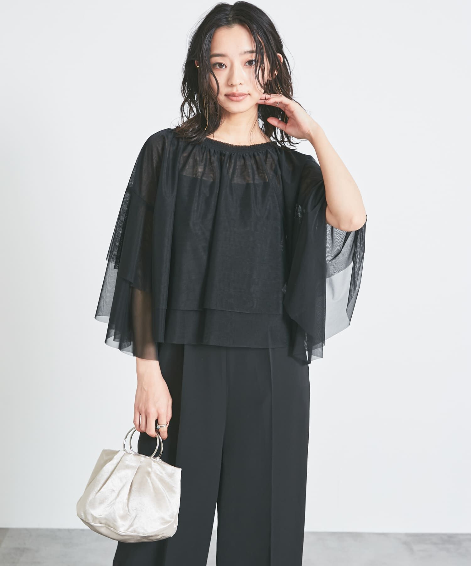 URBAN RESEARCH ROSSO「チュールブラウスセットオールインワン」|スカート|