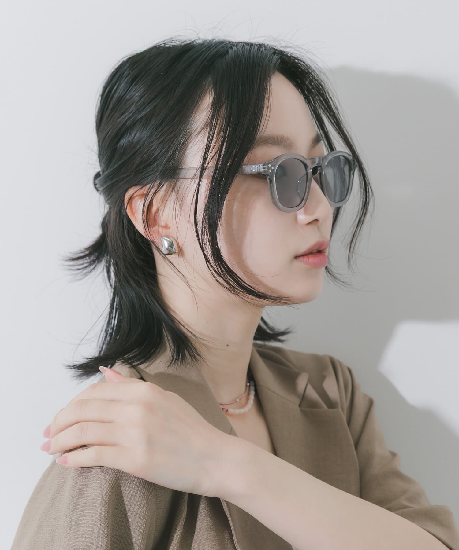 SMELLY「クリアフレームカラーサングラス」|メガネ|
