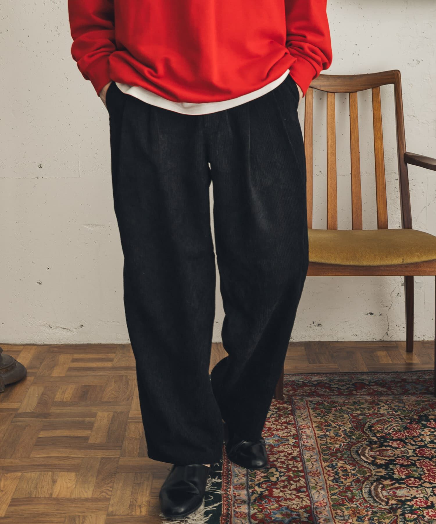 SENSE OF PLACE by URBAN RESEARCH「『速乾』ウォッシュドコーデュロイワイドパンツ」|その他|