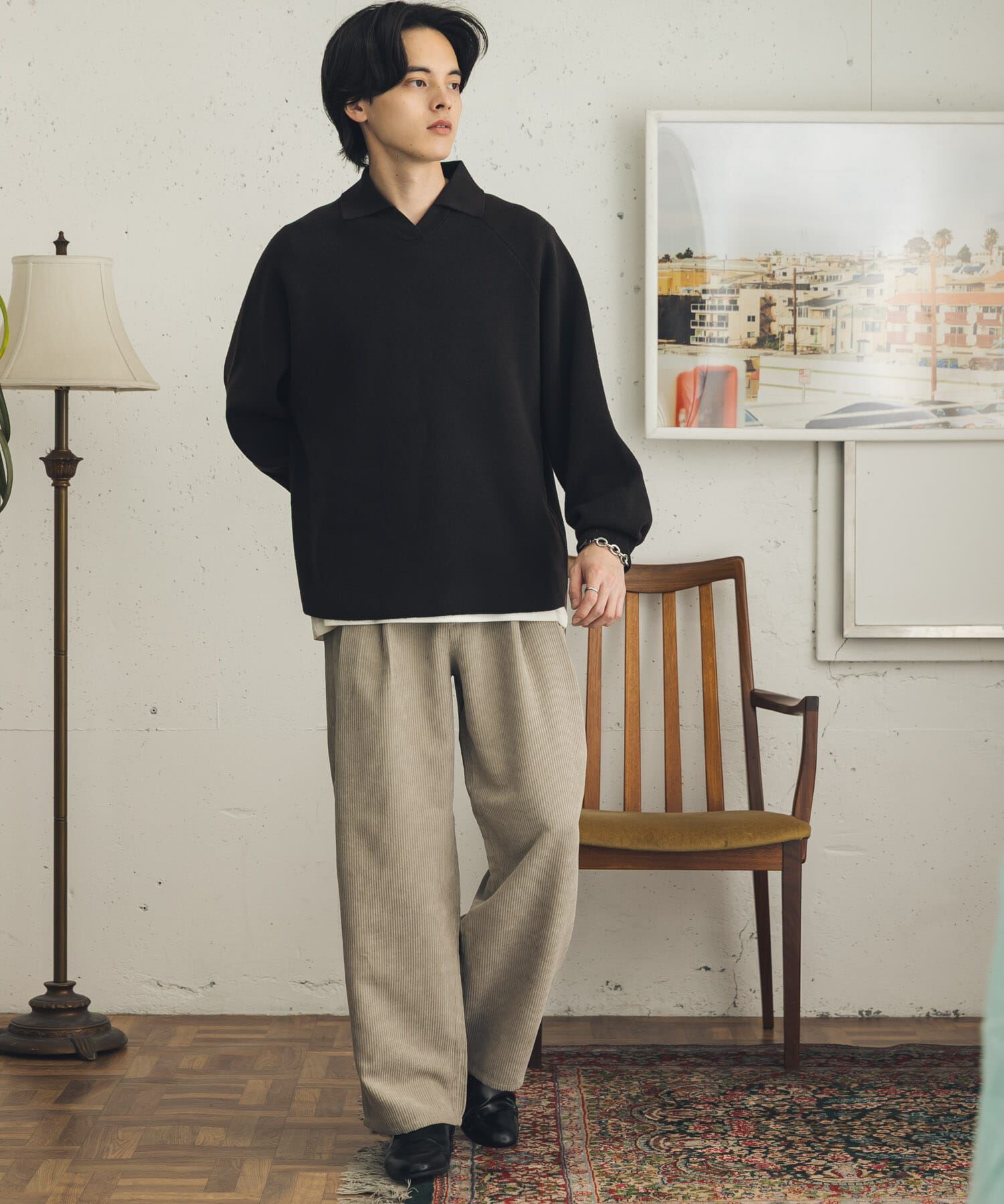 SENSE OF PLACE by URBAN RESEARCH「『速乾』ウォッシュドコーデュロイワイドパンツ」|その他|