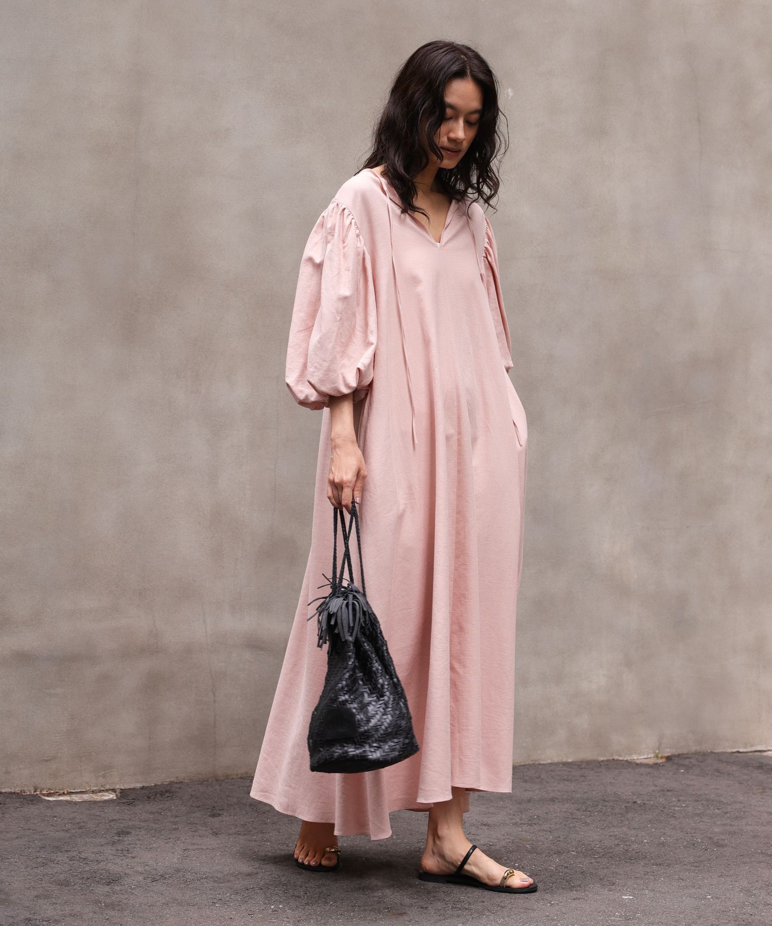 BABYLONE「ボリュームスリーブマキシワンピース」|ワンピース|ﾋﾟﾝｸ