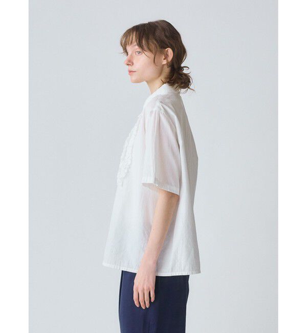 MidiUmi「MidiUmi フロントフリルシャツ」|シャツ・ブラウス|