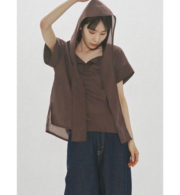 MIDIUMISOLID「MIDIUMISOLID for Ladies フードタイワイドプルオーバー」|シャツ・ブラウス|