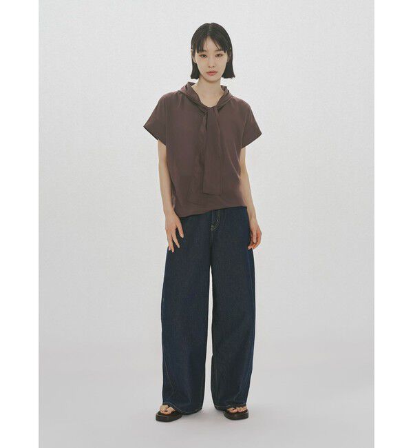 MIDIUMISOLID「MIDIUMISOLID for Ladies フードタイワイドプルオーバー」|シャツ・ブラウス|