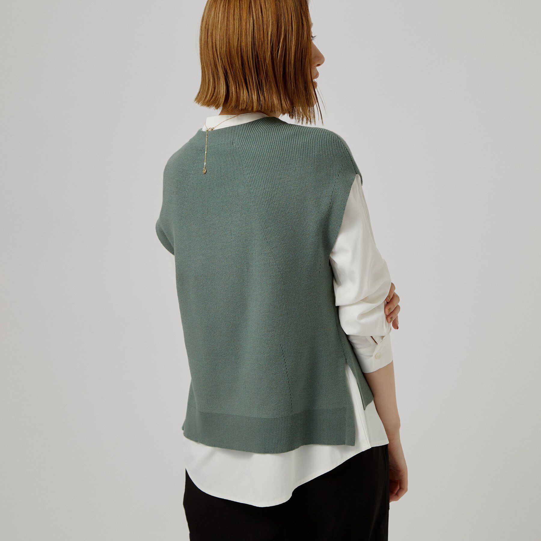 grove「【時短・着回し】ニットベスト&times;シャツSET」|その他|