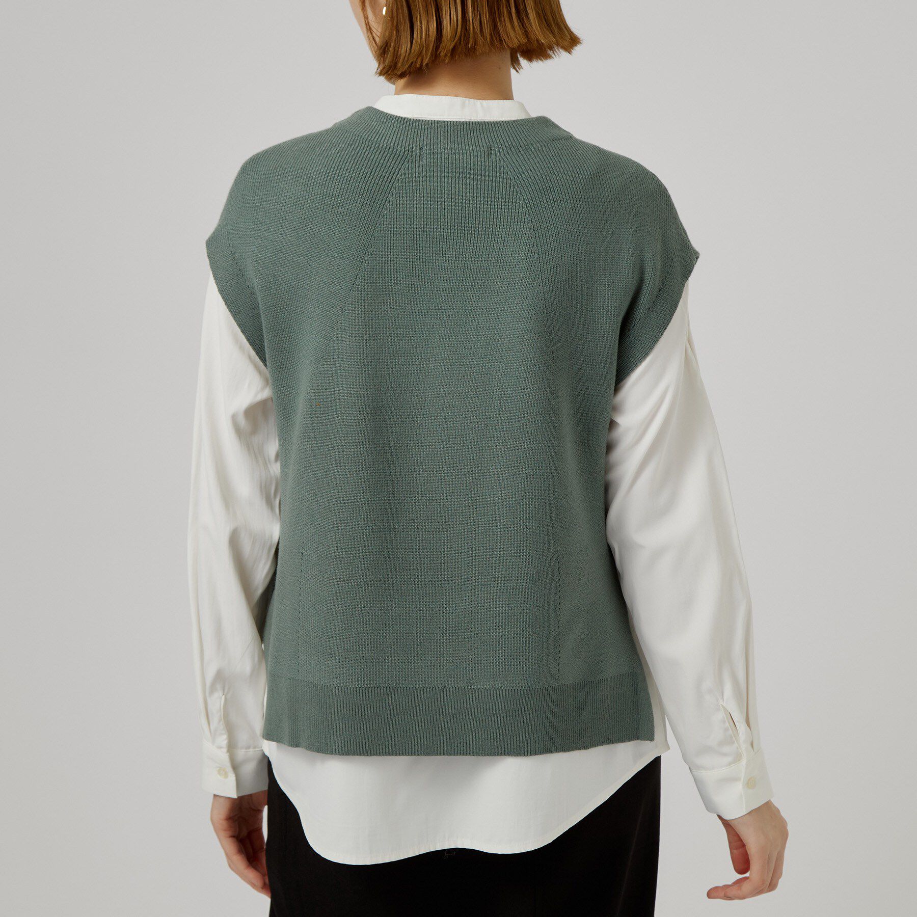 grove「【時短・着回し】ニットベスト&times;シャツSET」|その他|