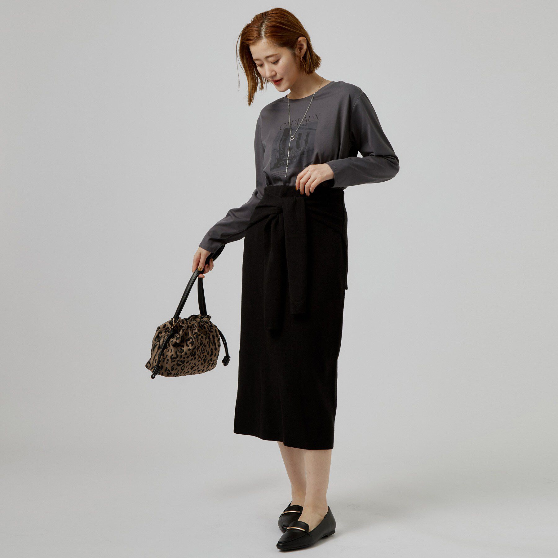 grove「【1枚着でも重ね着でも〇】大人カジュアル プリントアソートロンT」|Tシャツ・カットソー|