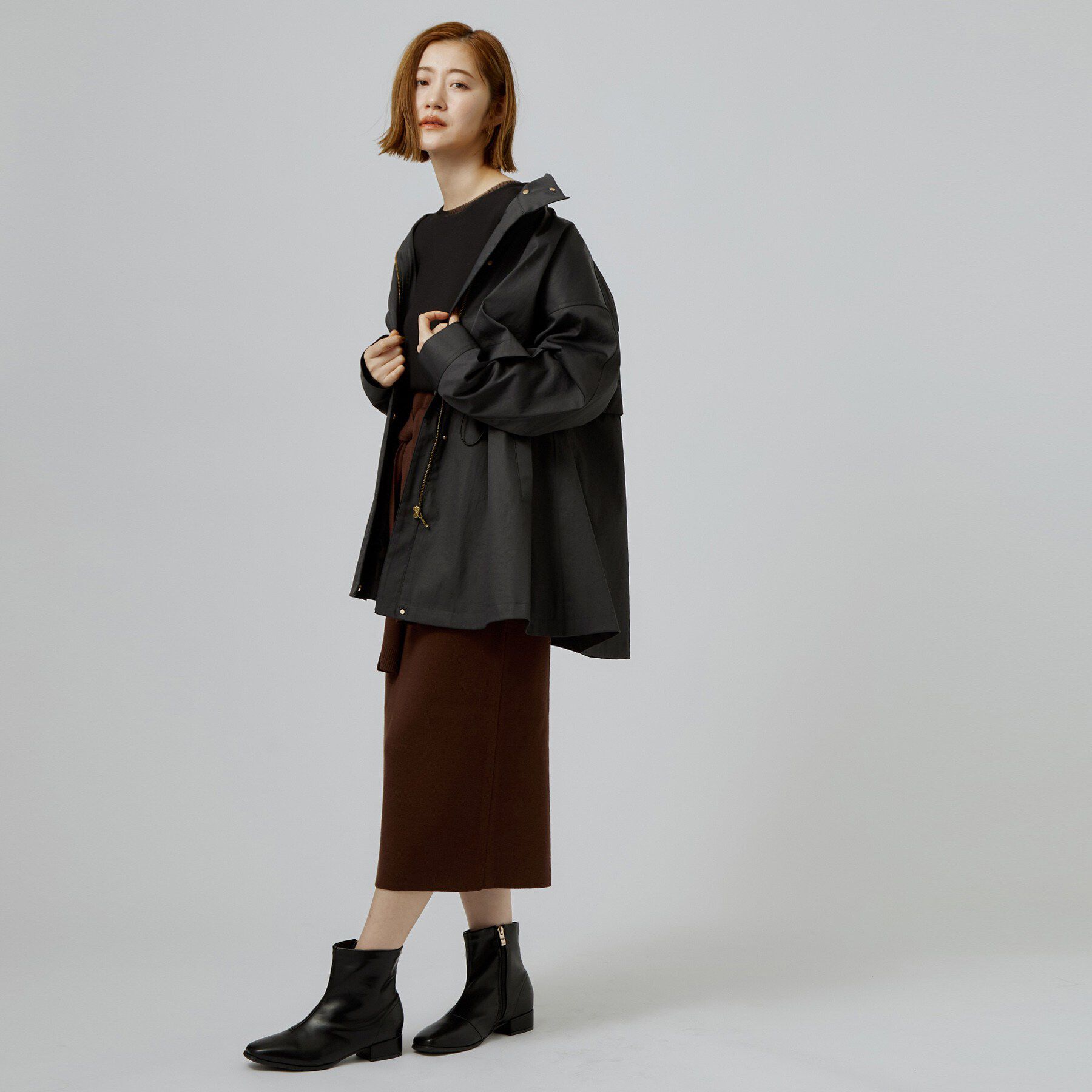 grove「【撥水／シルエット2WAY】さっと羽織って、こなれる。スタンドネックテントラインコート」|その他|