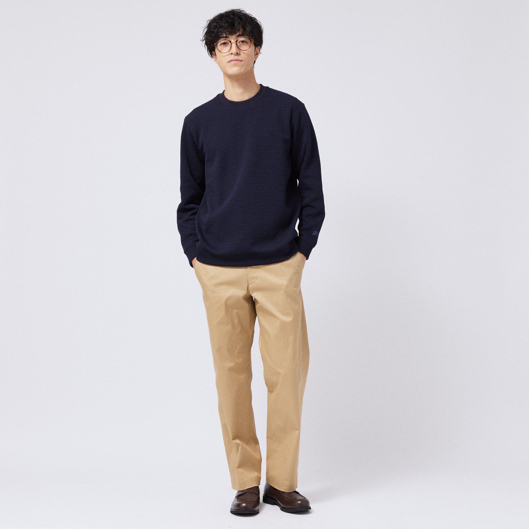 TAKEO KIKUCHI「ニットライクワッフル プルオーバージャージ」|Tシャツ・カットソー|