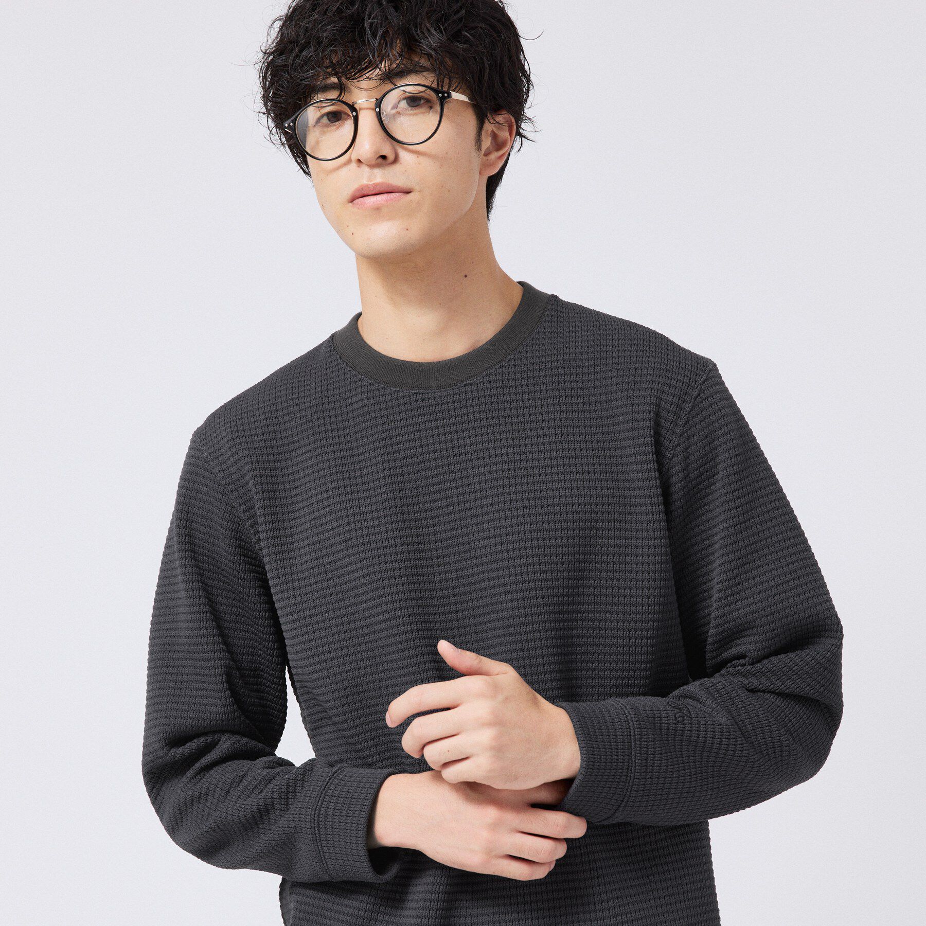 TAKEO KIKUCHI「ニットライクワッフル プルオーバージャージ」|Tシャツ・カットソー|