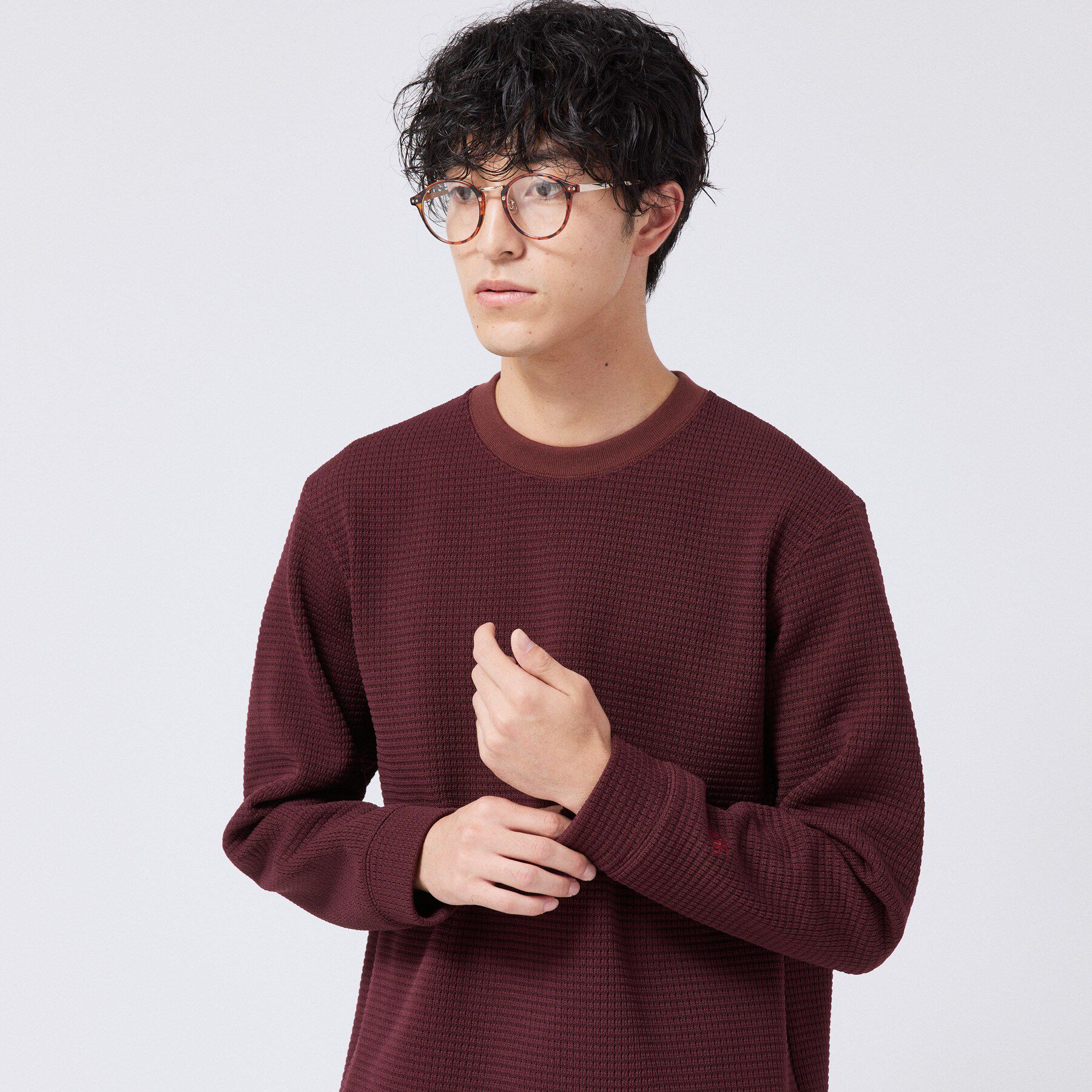 TAKEO KIKUCHI「ニットライクワッフル プルオーバージャージ」|Tシャツ・カットソー|