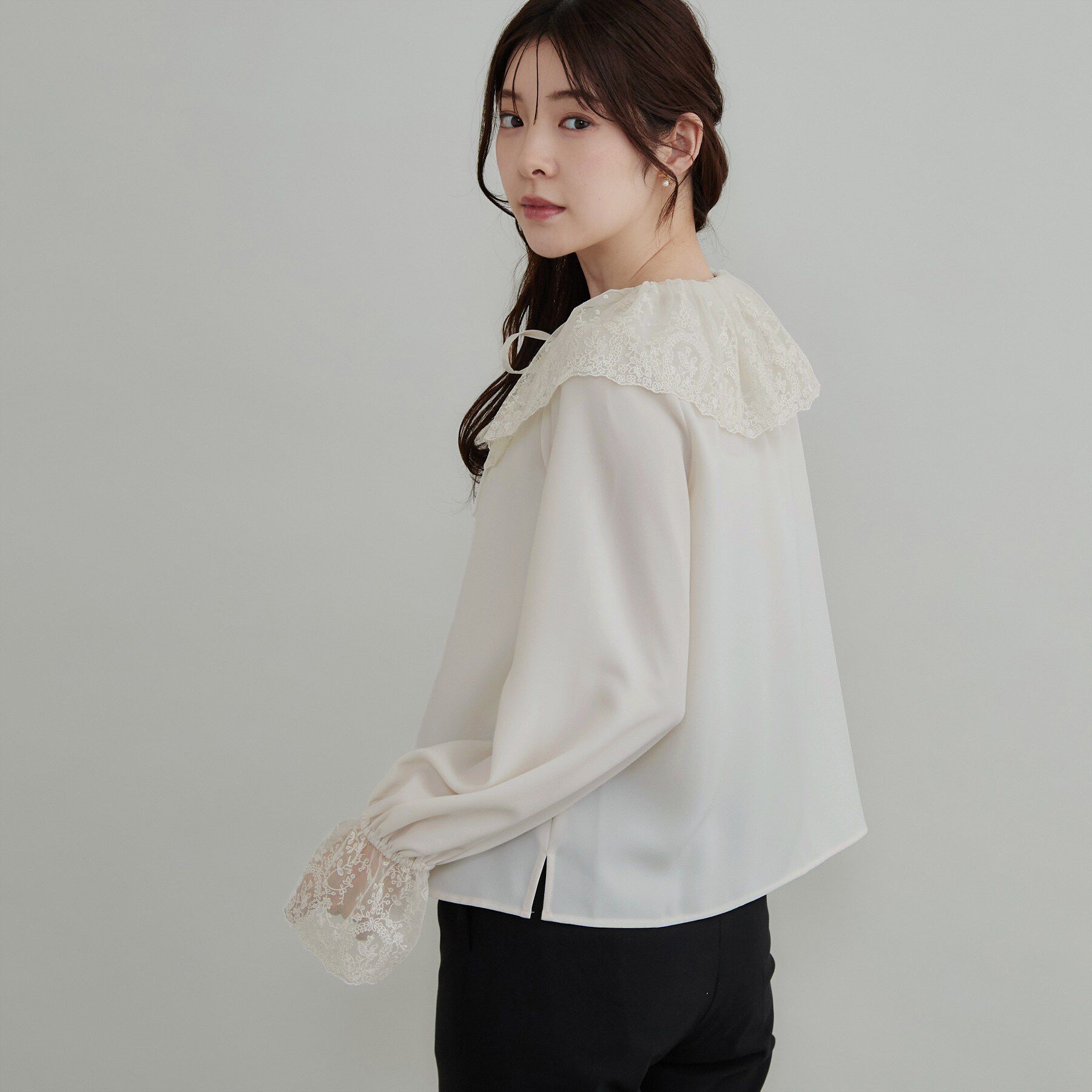 Couture broach「レース衿カフスインナーブラウス」|シャツ・ブラウス|