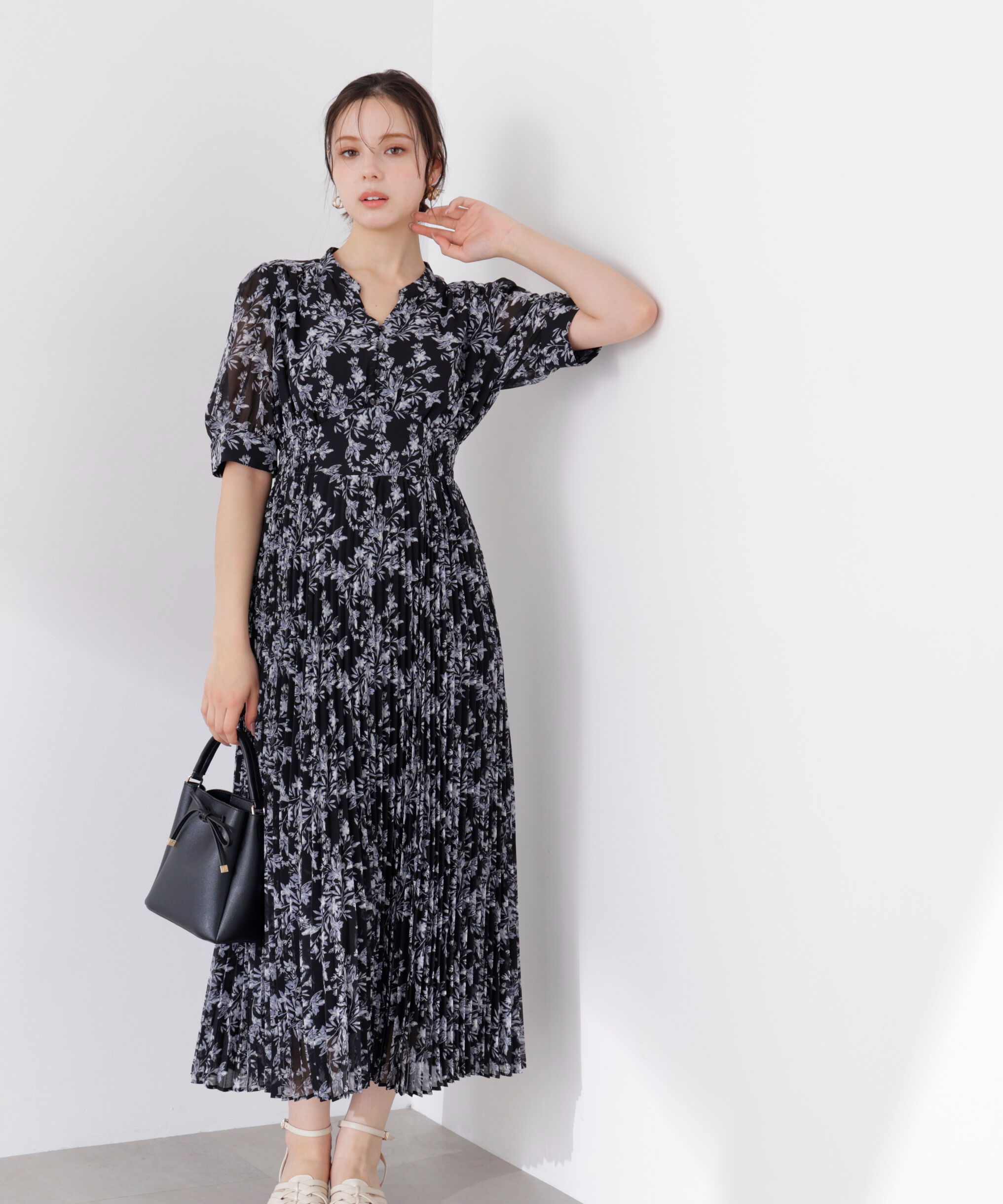 PROPORTION BODY DRESSING「花柄プリーツワンピース　26SS」|ワンピース|