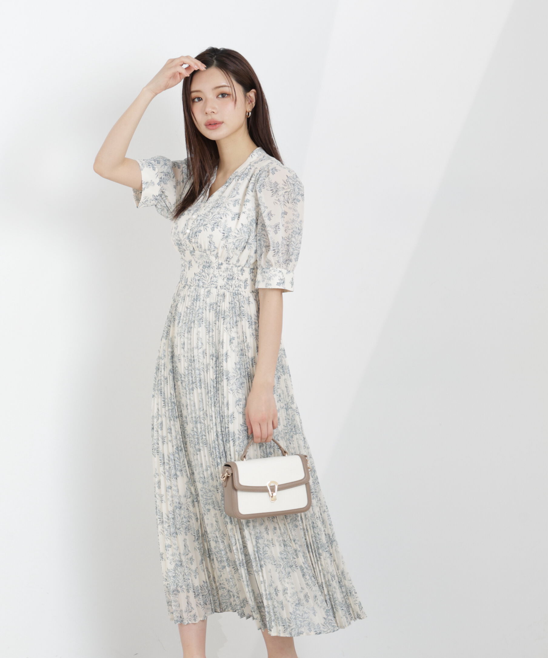 PROPORTION BODY DRESSING「花柄プリーツワンピース　26SS」|ワンピース|