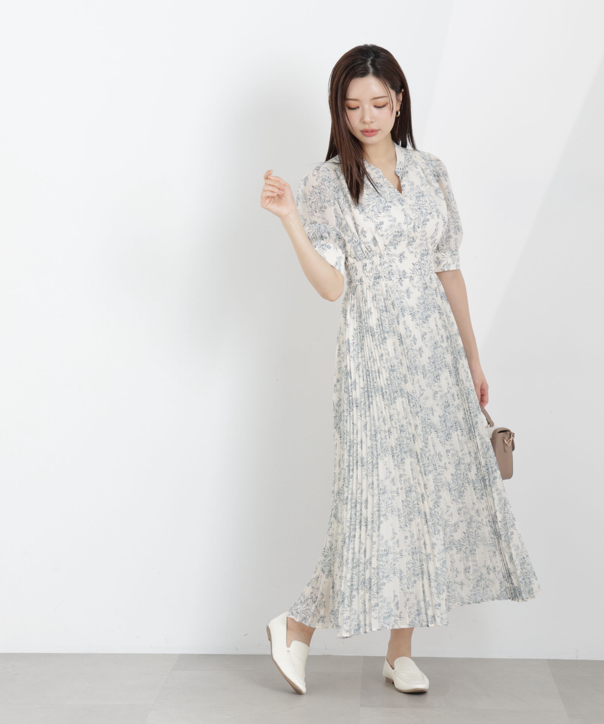 PROPORTION BODY DRESSING「花柄プリーツワンピース　26SS」|ワンピース|