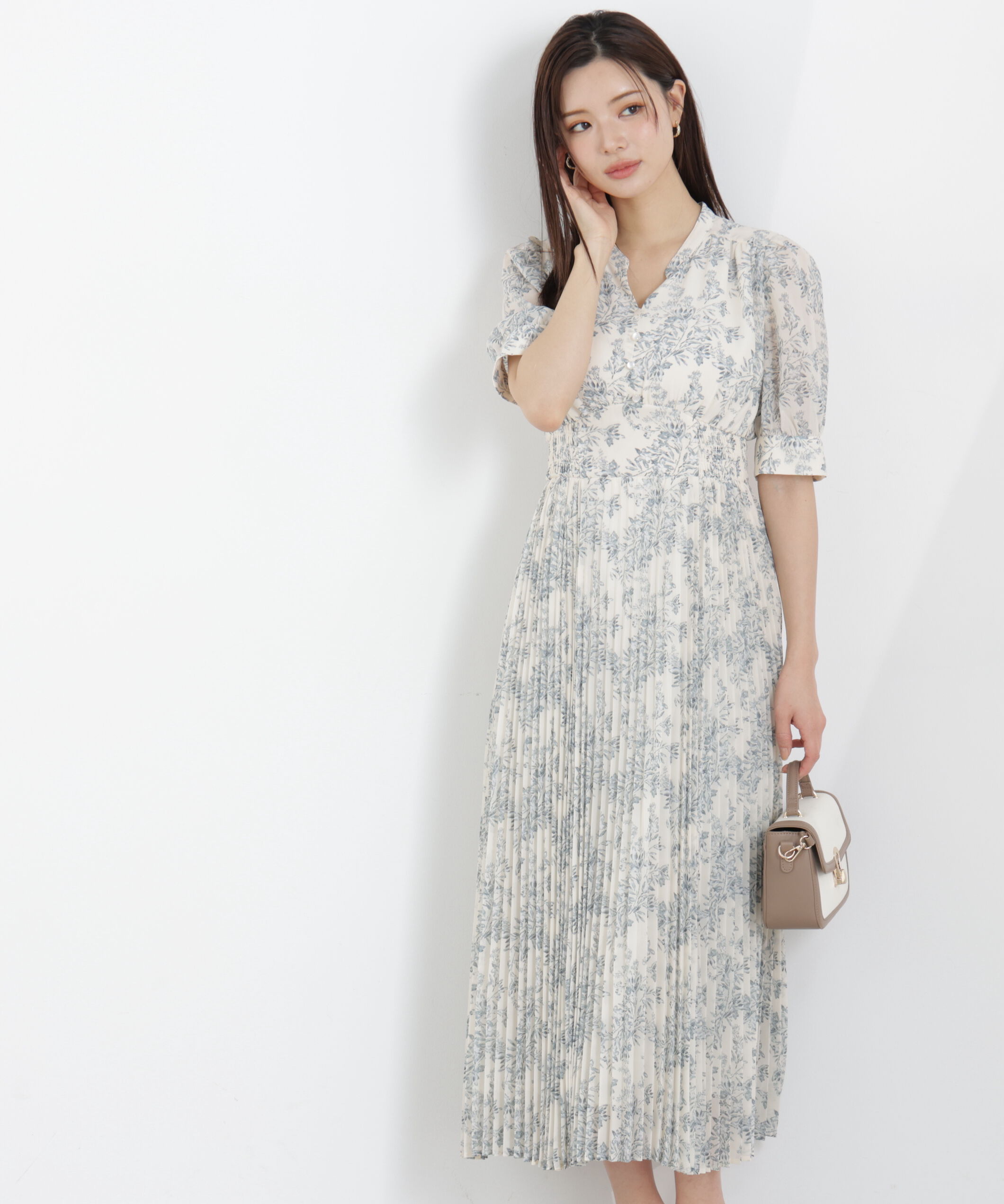PROPORTION BODY DRESSING「花柄プリーツワンピース　26SS」|ワンピース|