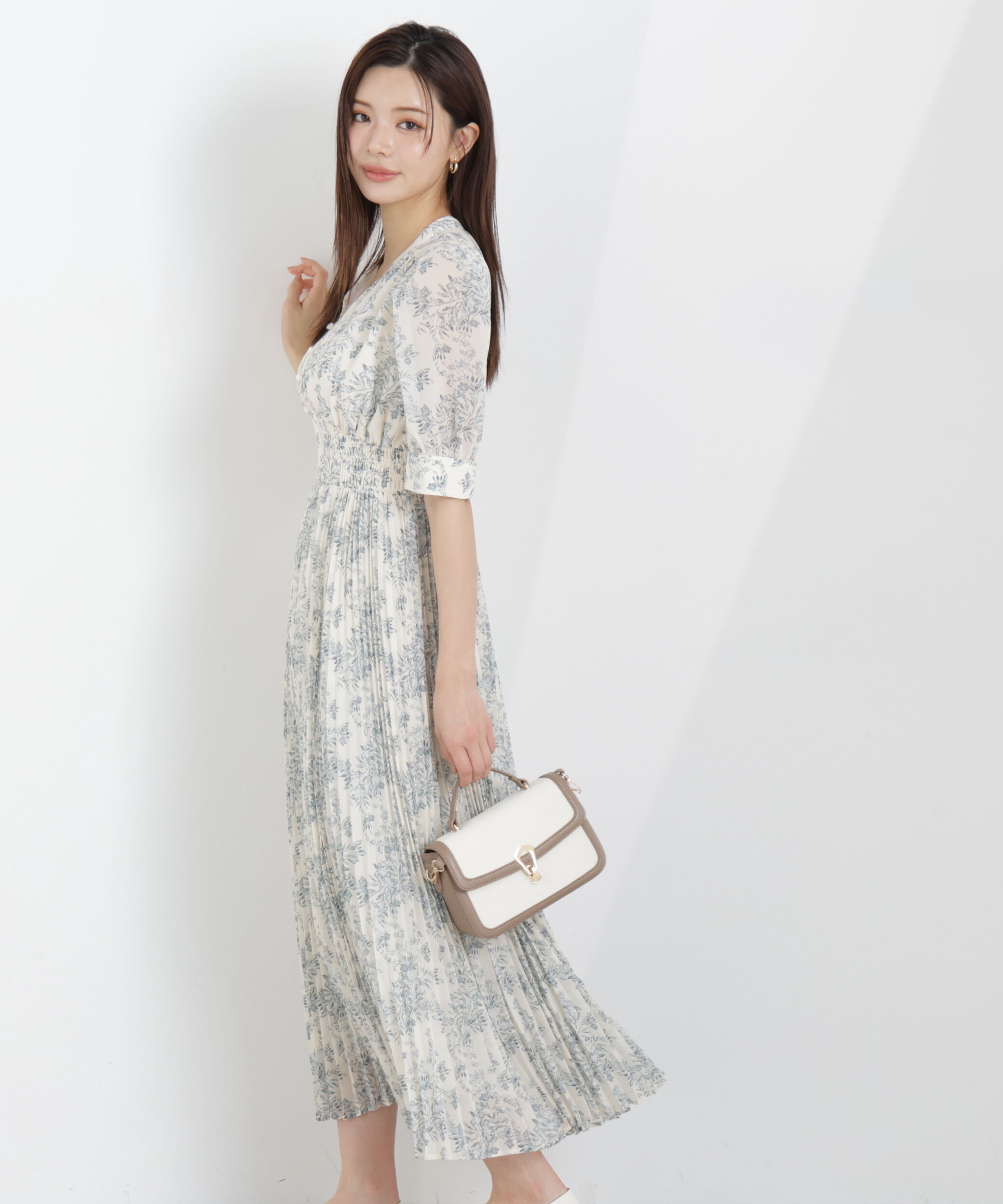 PROPORTION BODY DRESSING「花柄プリーツワンピース　26SS」|ワンピース|
