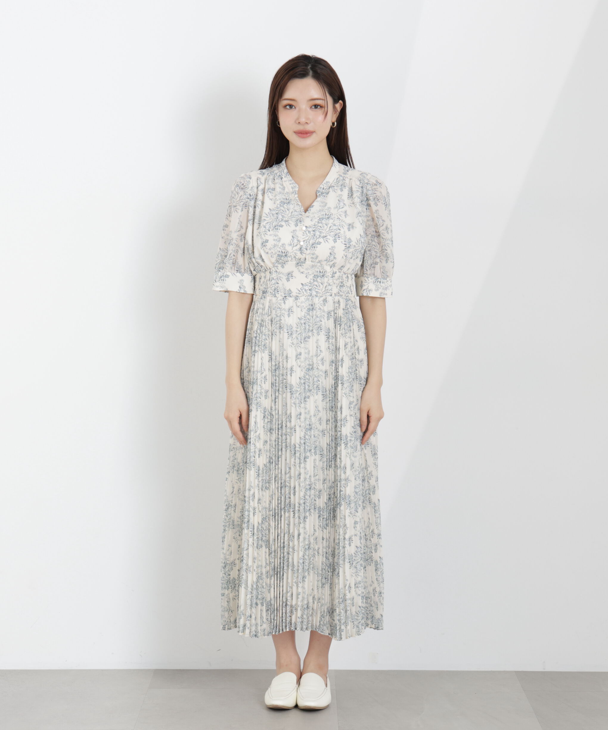 PROPORTION BODY DRESSING「花柄プリーツワンピース　26SS」|ワンピース|