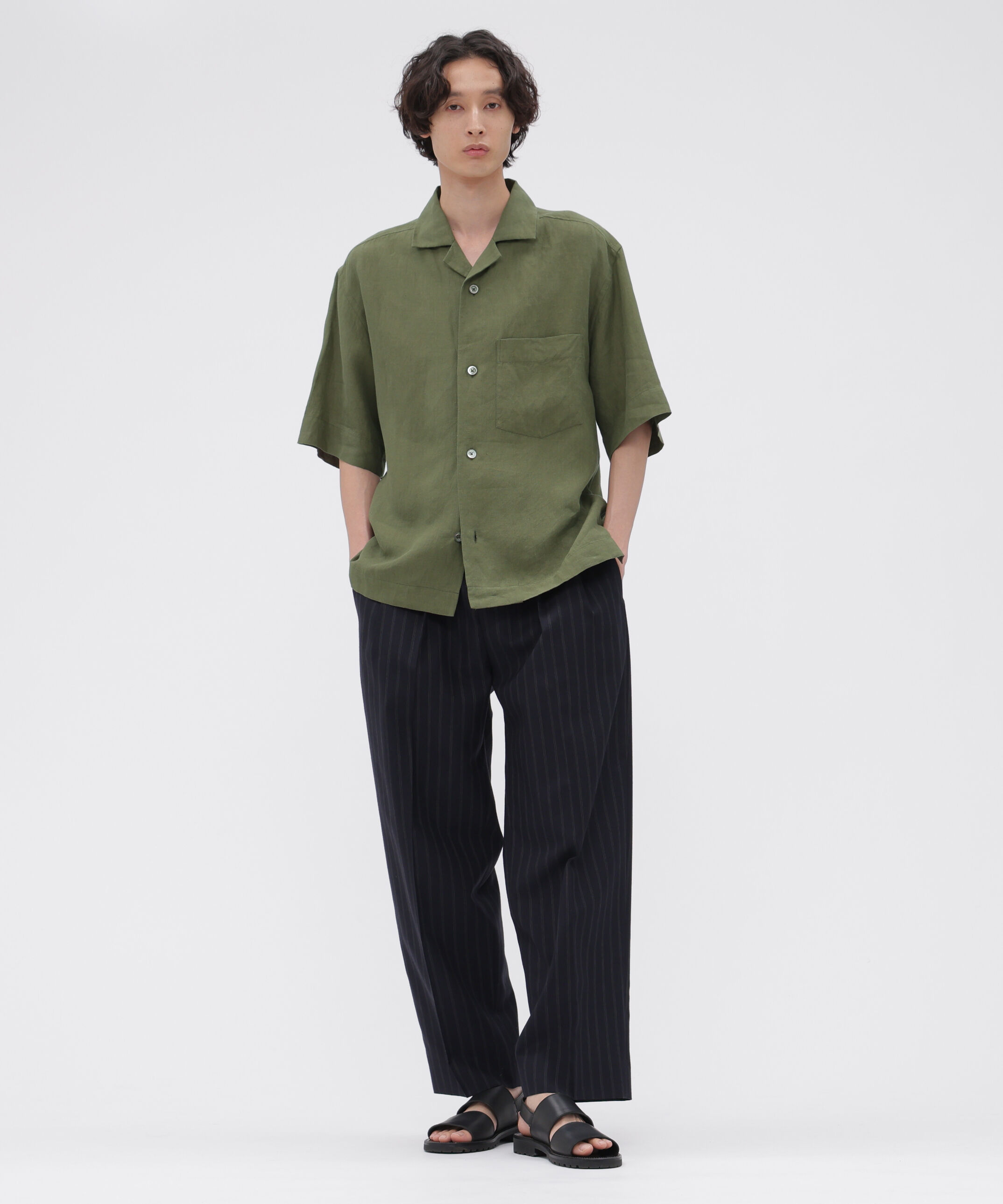 MARGARET HOWELL「YARN DYE LINEN SHIRTING SHIRT」|シャツ・ブラウス|