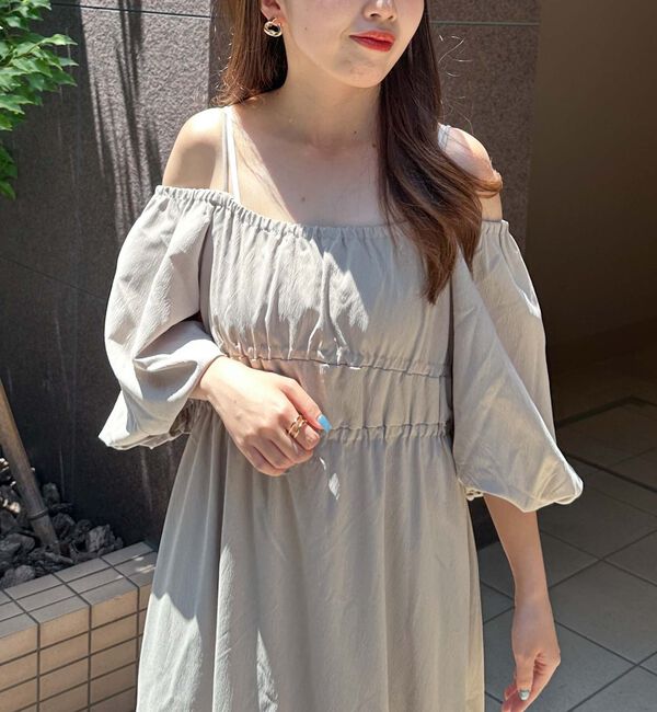 archives「ウエストデザイン２ｗａｙオフショルワンピース」|ワンピース|