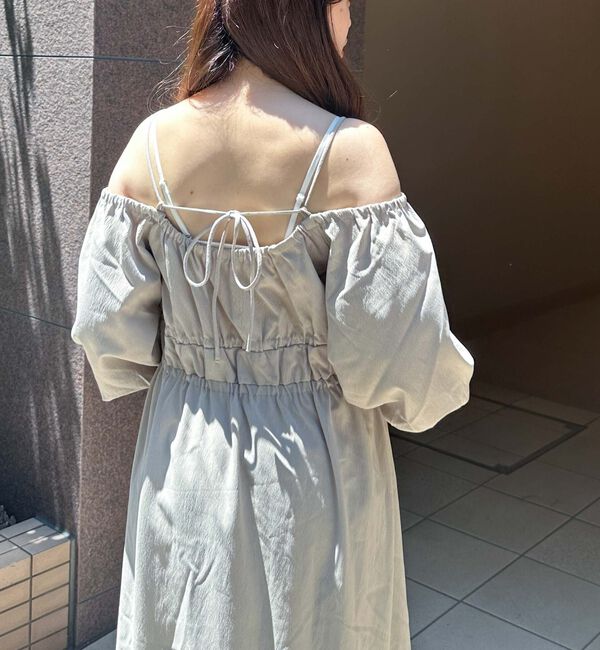 archives「ウエストデザイン２ｗａｙオフショルワンピース」|ワンピース|