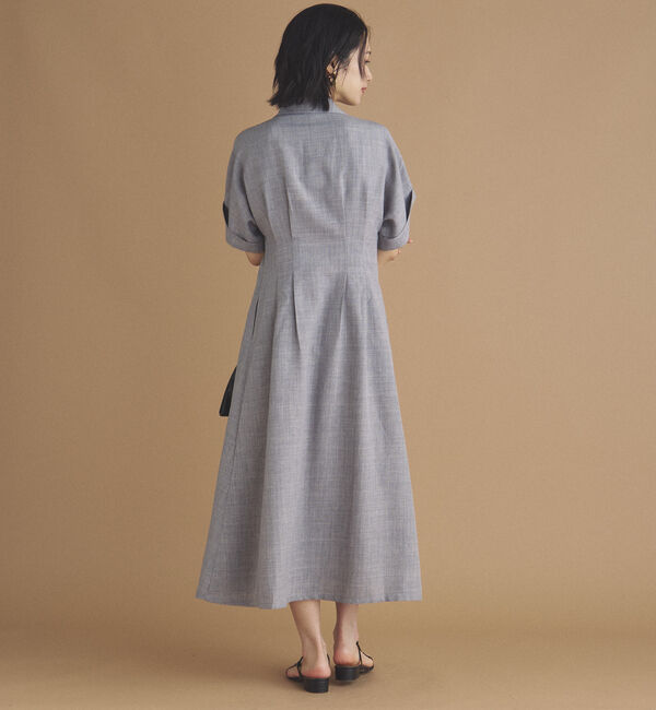 Doux archives「タックフレアシャツワンピース」|ワンピース|