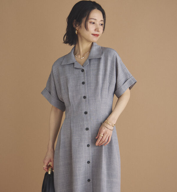 Doux archives「タックフレアシャツワンピース」|ワンピース|