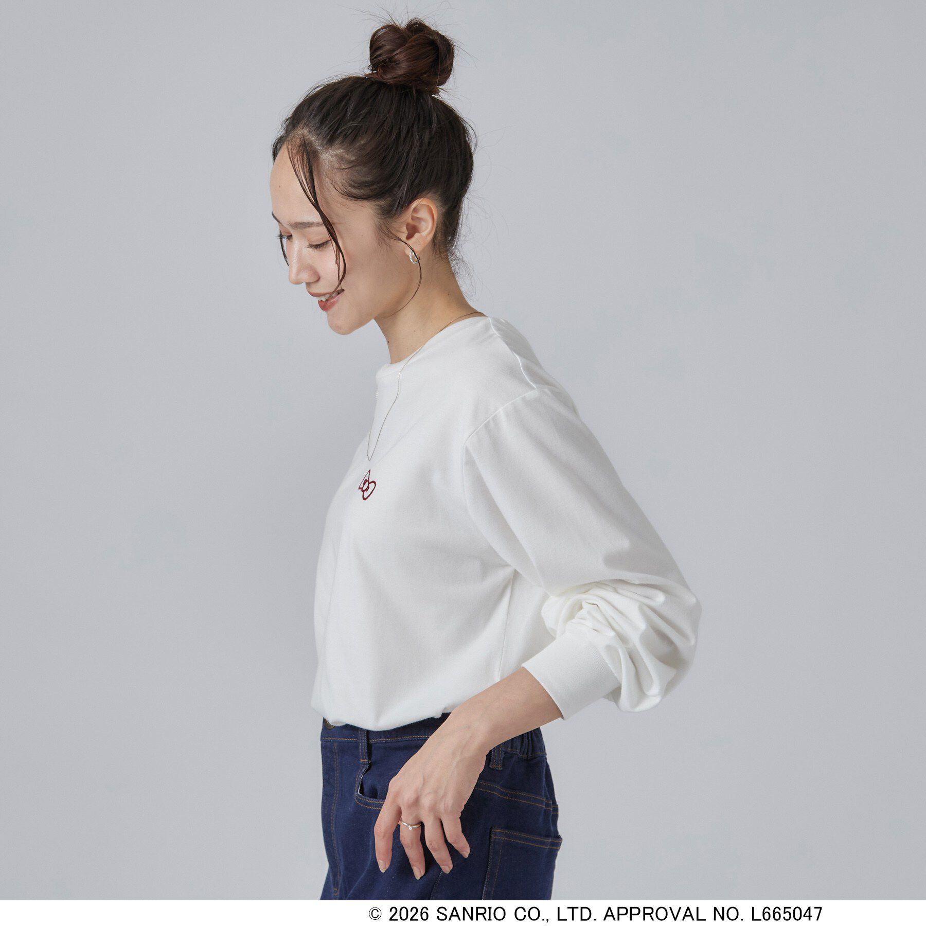SHOO･LA･RUE「【HELLO KITTYコラボ】刺繍ロンT」|Tシャツ・カットソー|