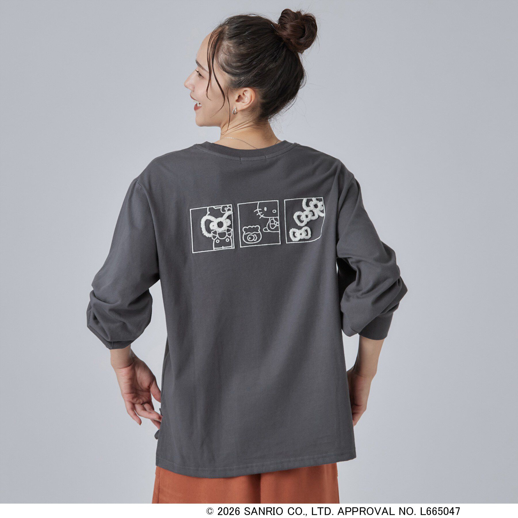 SHOO･LA･RUE「【HELLO KITTYコラボ】刺繍ロンT」|Tシャツ・カットソー|