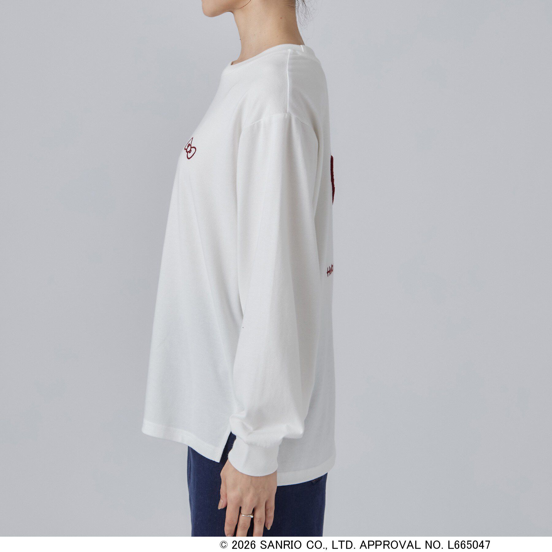 SHOO･LA･RUE「【HELLO KITTYコラボ】刺繍ロンT」|Tシャツ・カットソー|
