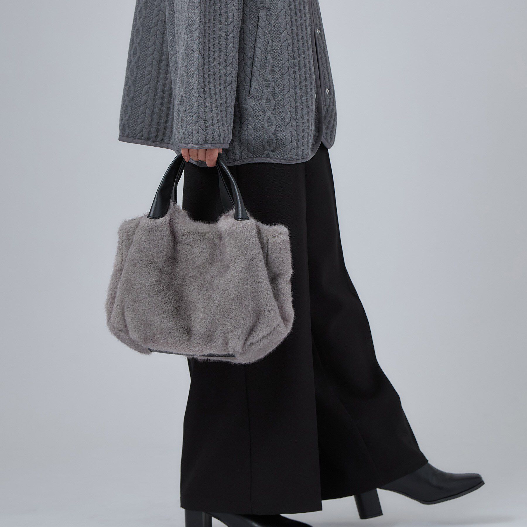 SHOO･LA･RUE「フェイクファーバルーントート」|トートバッグ|