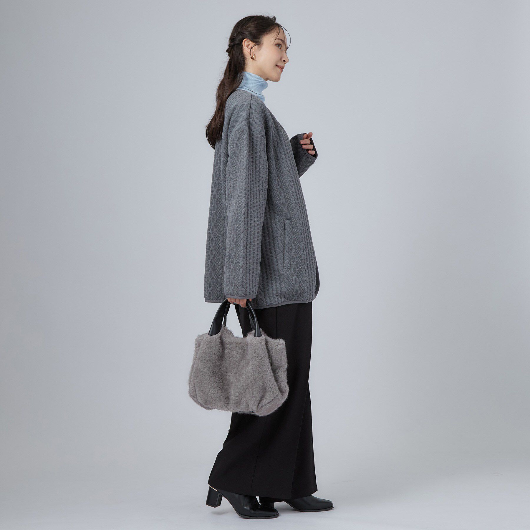 SHOO･LA･RUE「フェイクファーバルーントート」|トートバッグ|