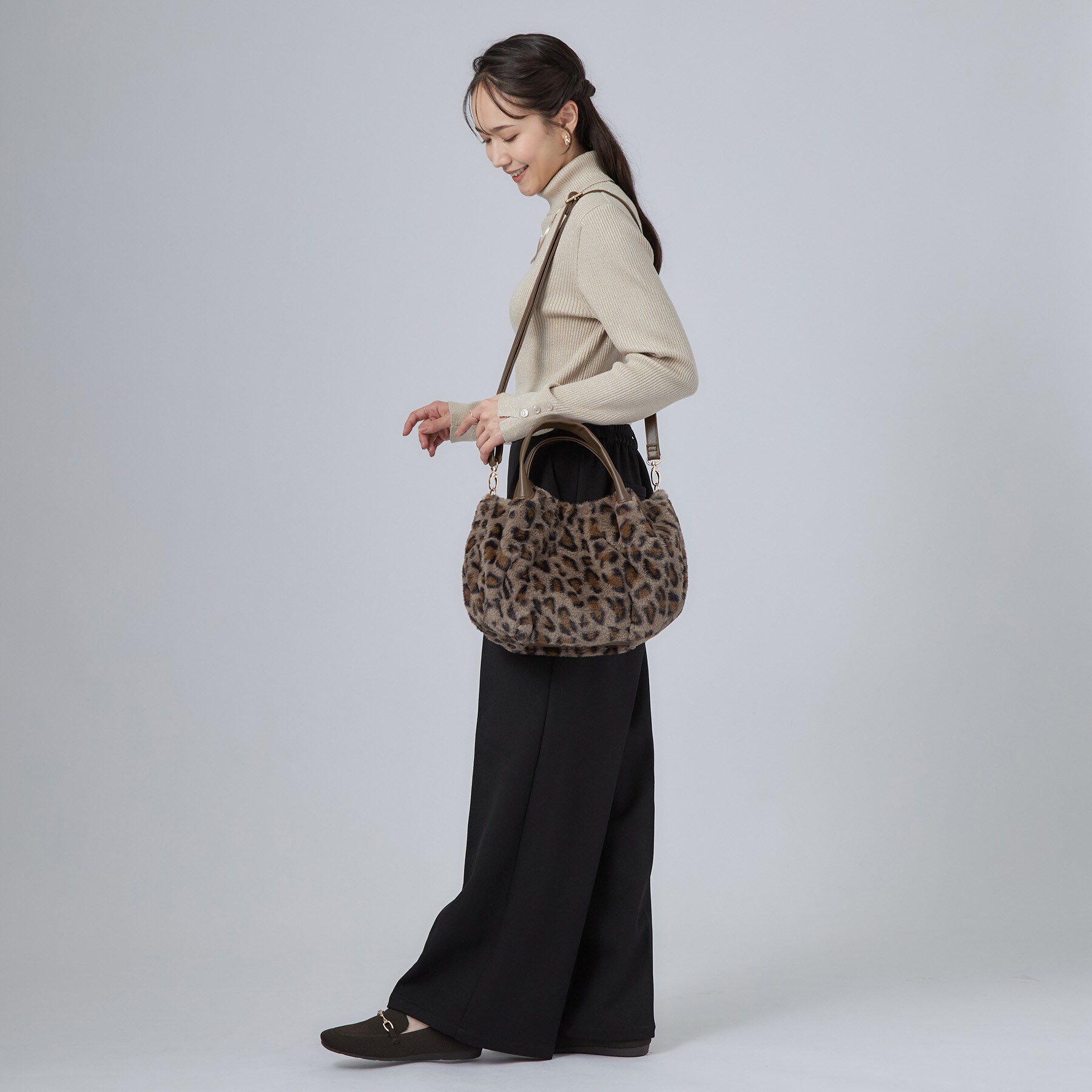SHOO･LA･RUE「フェイクファーバルーントート」|トートバッグ|