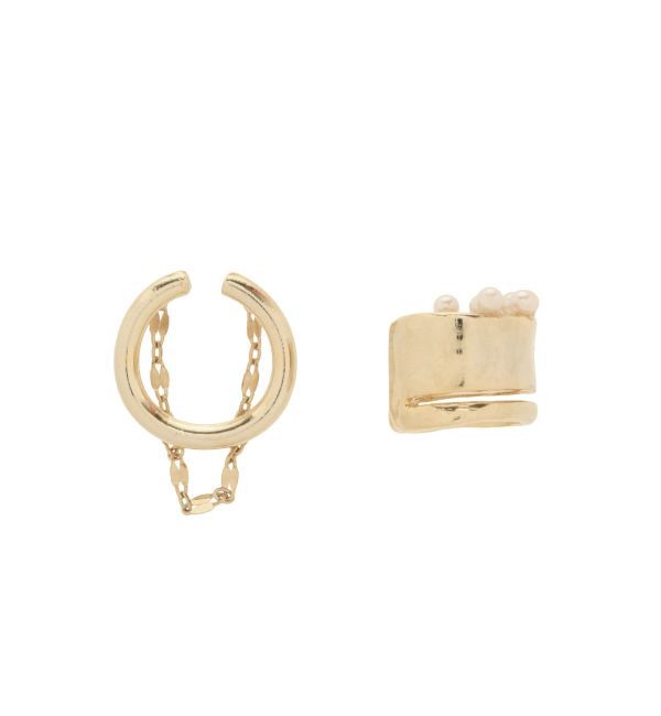ELENDEEK「ASYMMETRY HOOP EAR CUFF」|イヤーカフ|