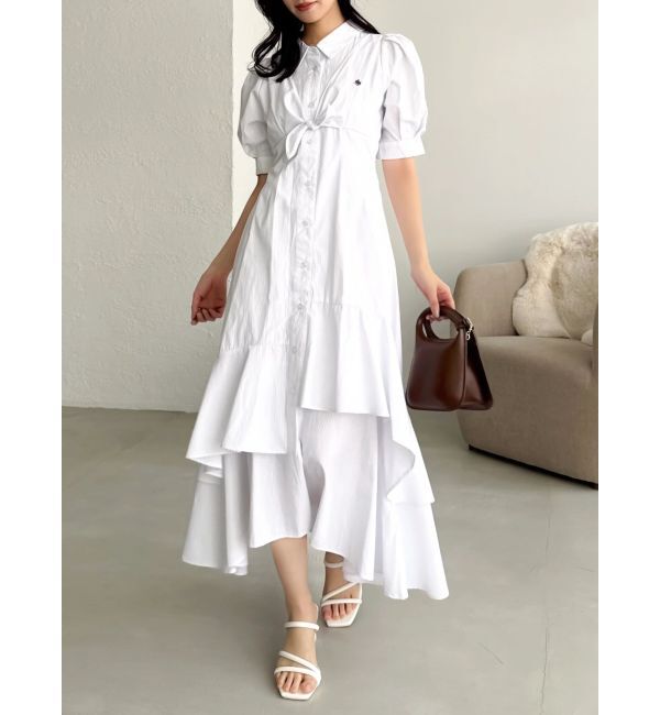 dazzlin「【POLO BCSコラボ】レイヤードリボンティアードシャツワンピース」|ワンピース|