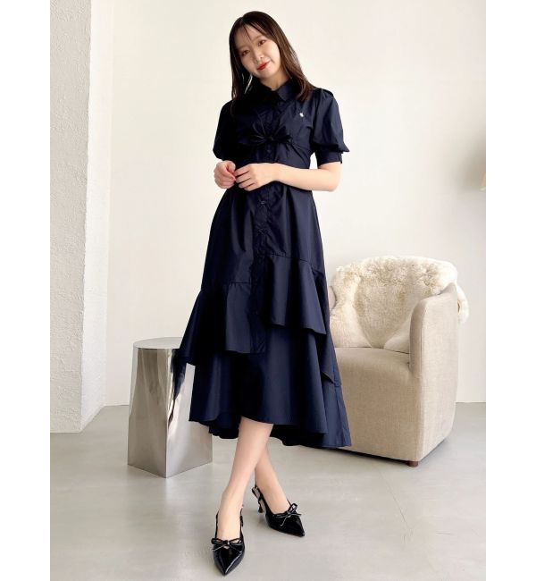 dazzlin「【POLO BCSコラボ】レイヤードリボンティアードシャツワンピース」|ワンピース|