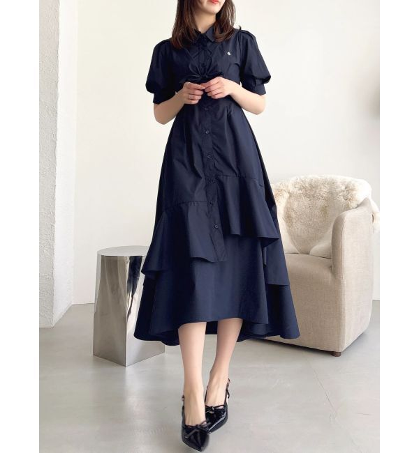 dazzlin「【POLO BCSコラボ】レイヤードリボンティアードシャツワンピース」|ワンピース|