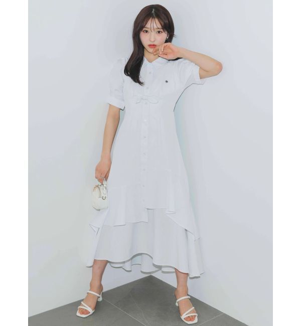 dazzlin「【POLO BCSコラボ】レイヤードリボンティアードシャツワンピース」|ワンピース|