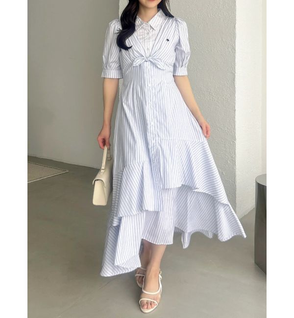 dazzlin「【POLO BCSコラボ】レイヤードリボンティアードシャツワンピース」|ワンピース|