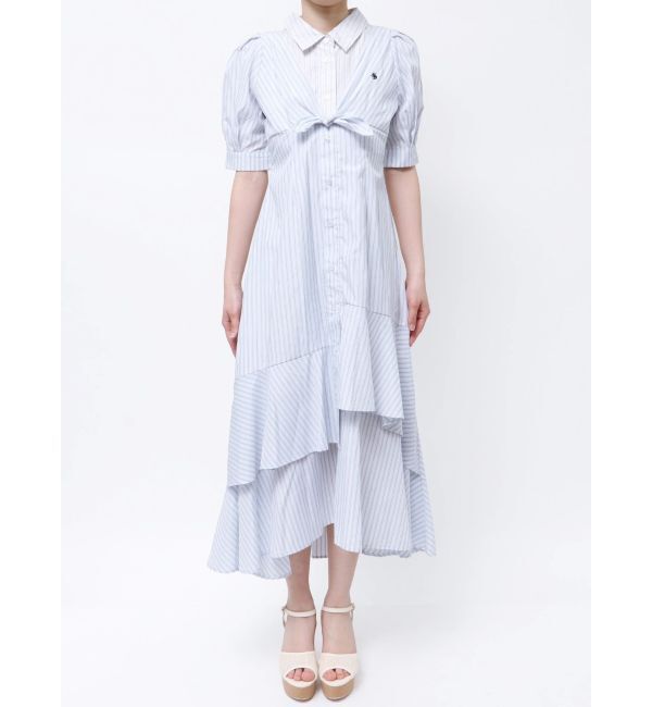 dazzlin「【POLO BCSコラボ】レイヤードリボンティアードシャツワンピース」|ワンピース|