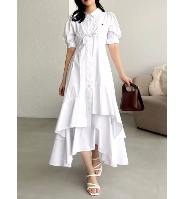 dazzlin「【POLO BCSコラボ】レイヤードリボンティアードシャツワンピース」|ワンピース|