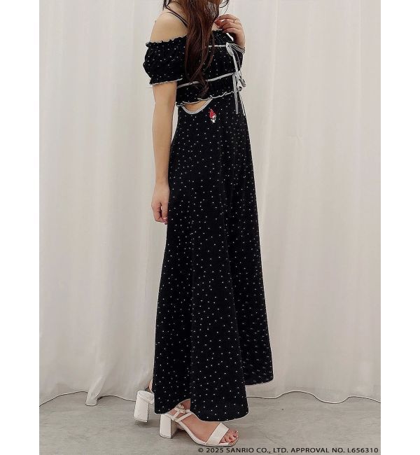 MERCURYDUO「【メロクロコラボ】マイメロディシャーリングカットアウトワンピース」|ワンピース|