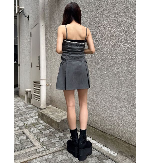 MURUA「ボックスプリーツキャミワンピース」|ワンピース|