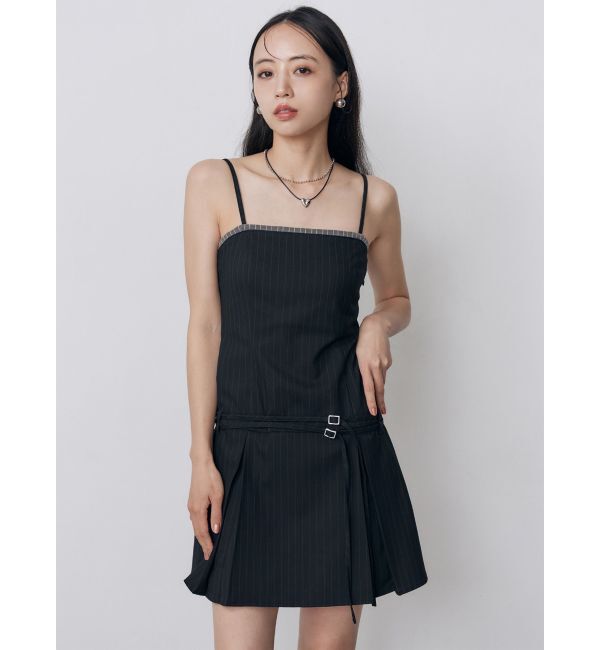 MURUA「ボックスプリーツキャミワンピース」|ワンピース|