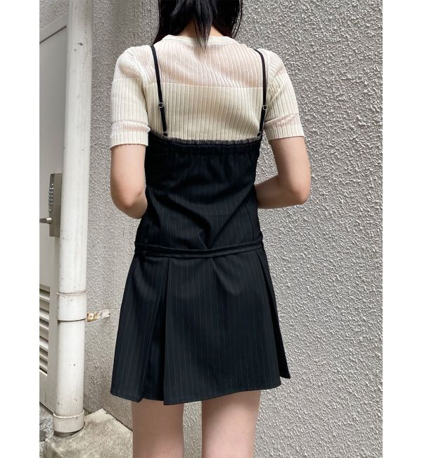 MURUA「ボックスプリーツキャミワンピース」|ワンピース|