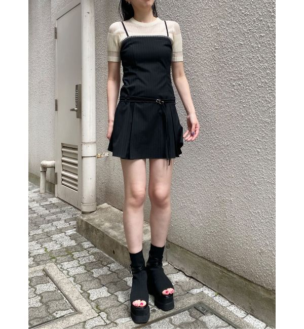 MURUA「ボックスプリーツキャミワンピース」|ワンピース|