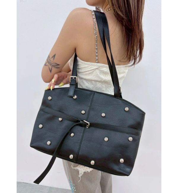 EVRIS「スタッズモチーフBIGショルダーBAG」|ショルダー・メッセンジャー|