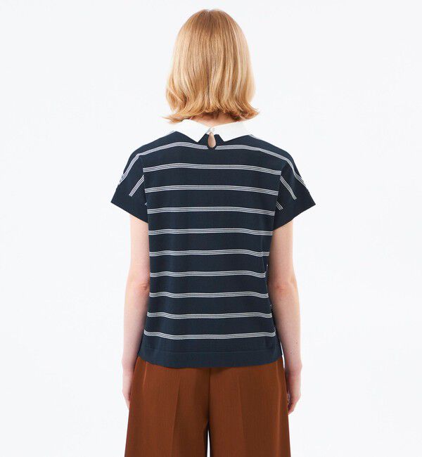 MACKINTOSH PHILOSOPHY「【Bicolor Knit Polo】ボーダー半袖」|ニット・セーター|