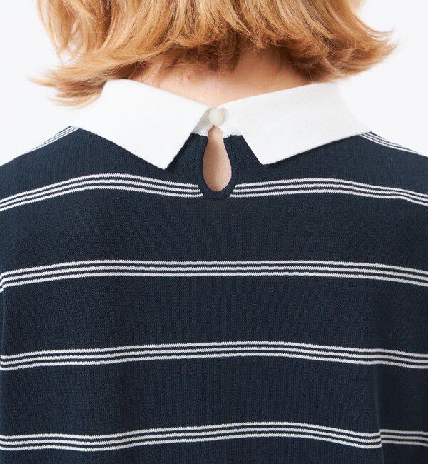 MACKINTOSH PHILOSOPHY「【Bicolor Knit Polo】ボーダー半袖」|ニット・セーター|