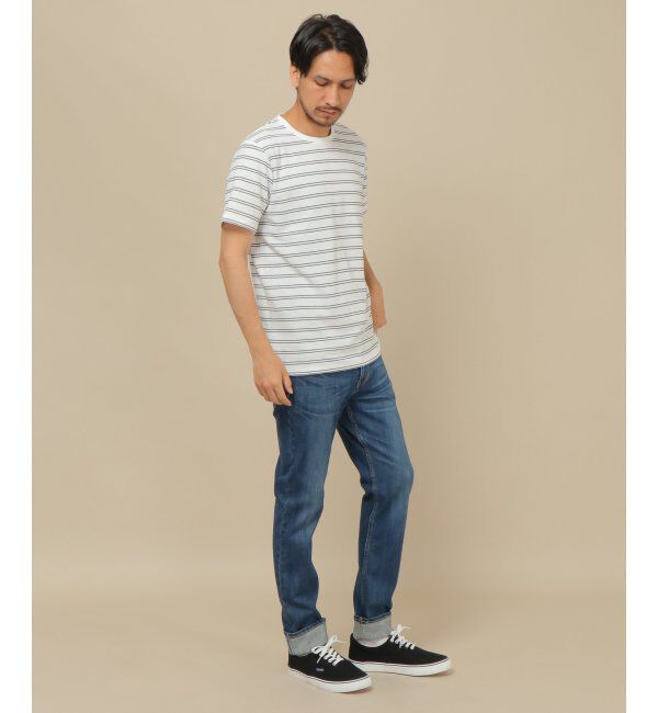 IKKA LOUNGE「ミラノリブボーダークールネックT」|Tシャツ・カットソー|